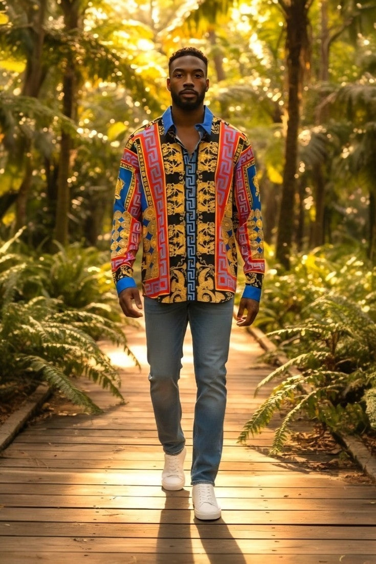 Luxury Baroque Print Shirt