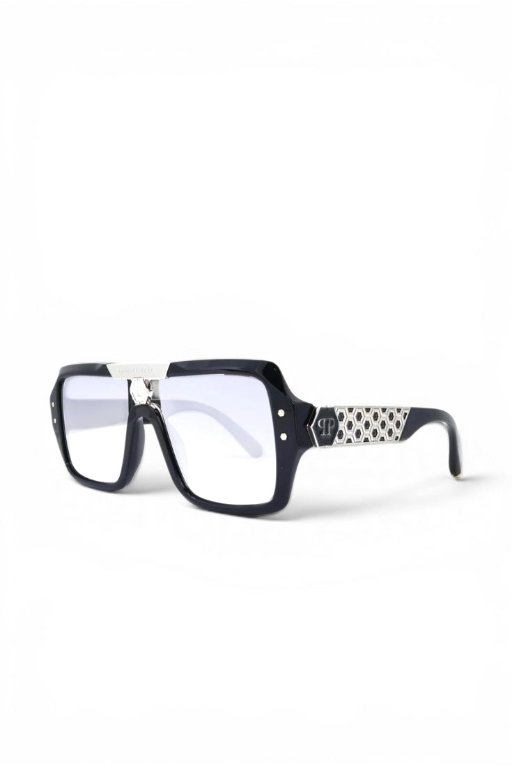 Oversized Clear-Lens Square Frame