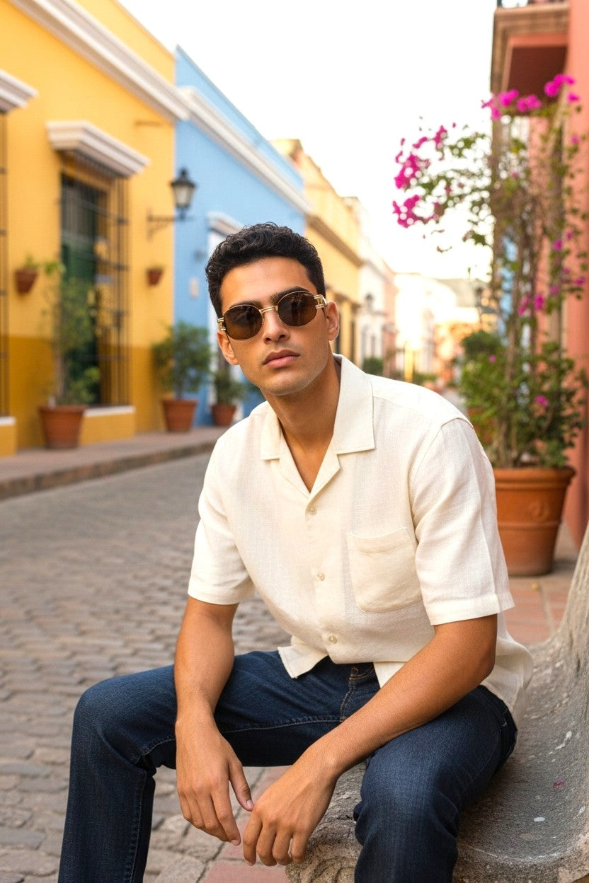 luxury rimless sunglasses