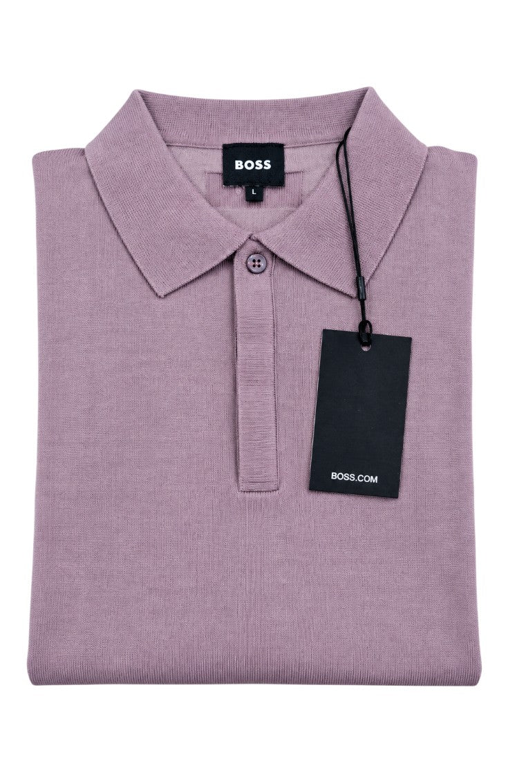 Mauve Élance Knitted Polo