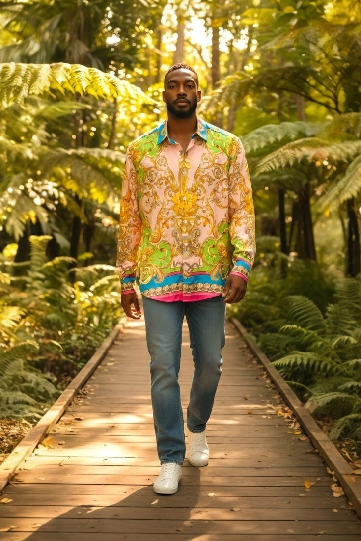 Luxury Baroque Print Shirt