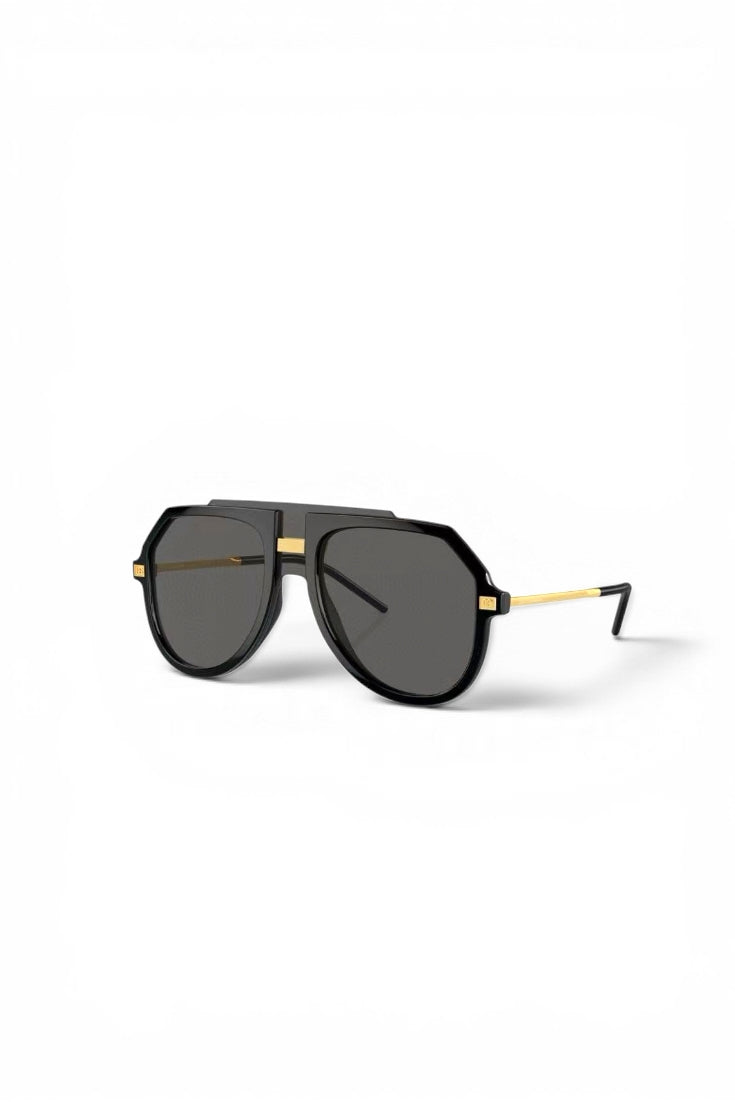 Black Geometric Aviator