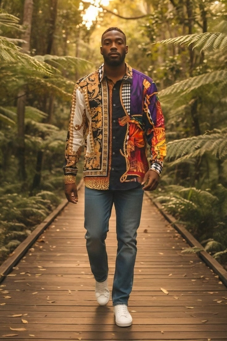 Luxury Baroque Print Shirt