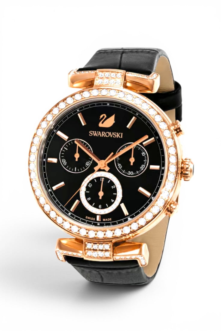Noir Crystal Luxe Chronograph