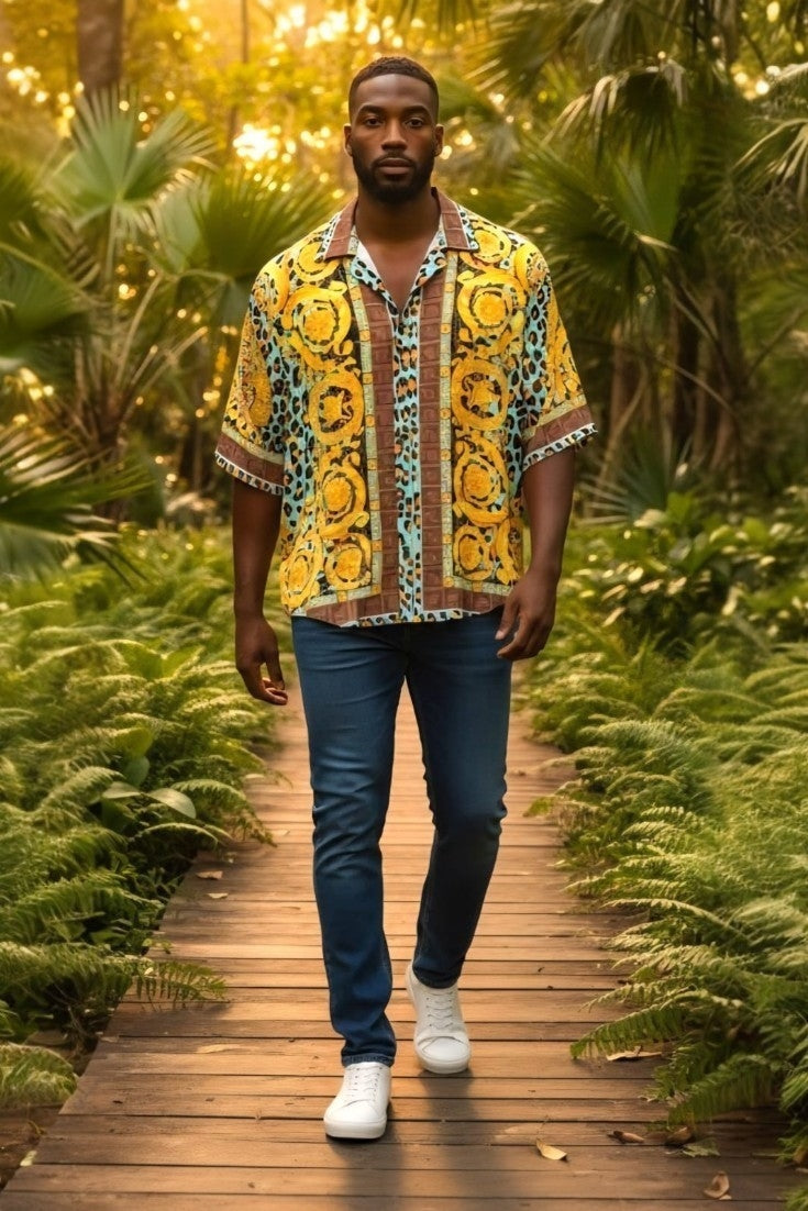 Luxury Baroque Print Shirt