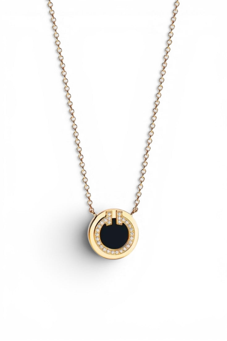 Midnight Halo Pendant Necklace