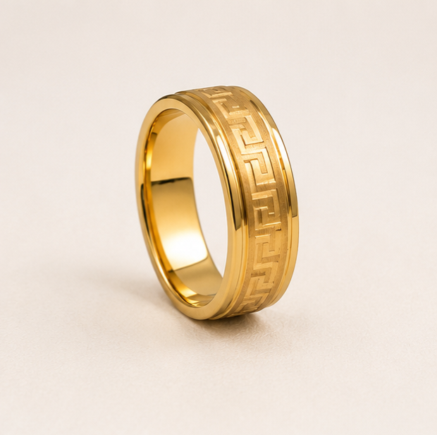 Luxury Greek-Pattern Ring