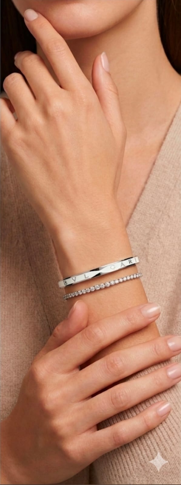 luxury-inspired silver bangle