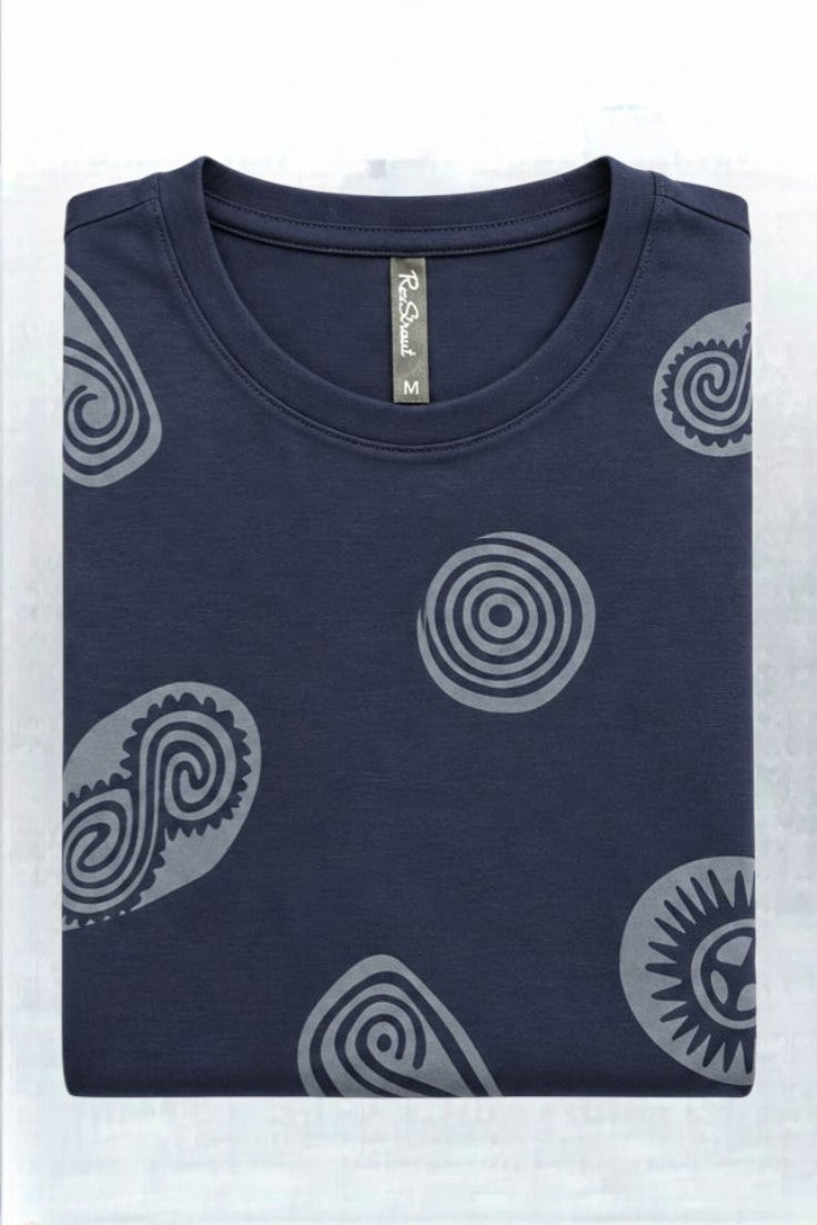 Indigo Heritage Motif T-Shirt
