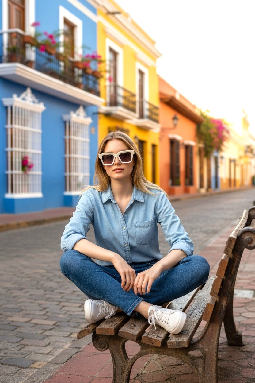 Geometric Hexagon Sunglasses