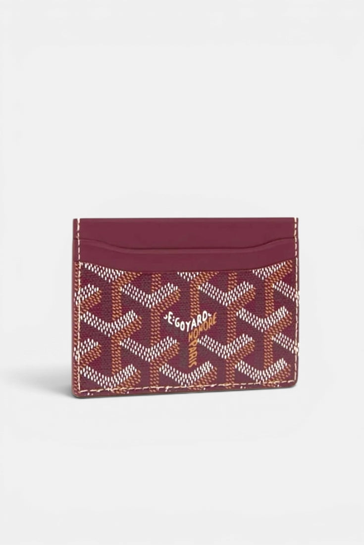 Burgundy Heritage Monogram Carholder