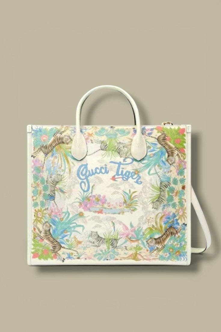 Womens Printed Canvas Tote