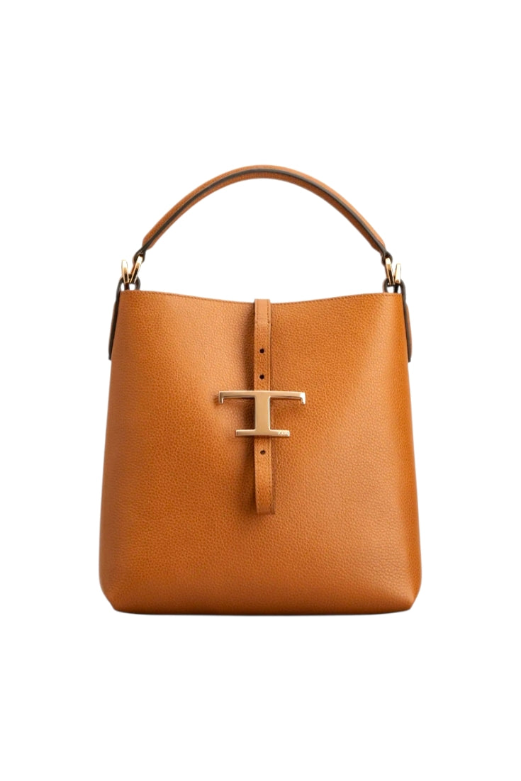 Cognac T-Buckle Bag