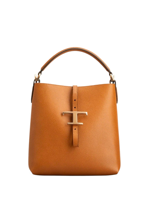 Cognac T-Buckle Bag