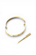 Aurelia Screw Bangle - Gold