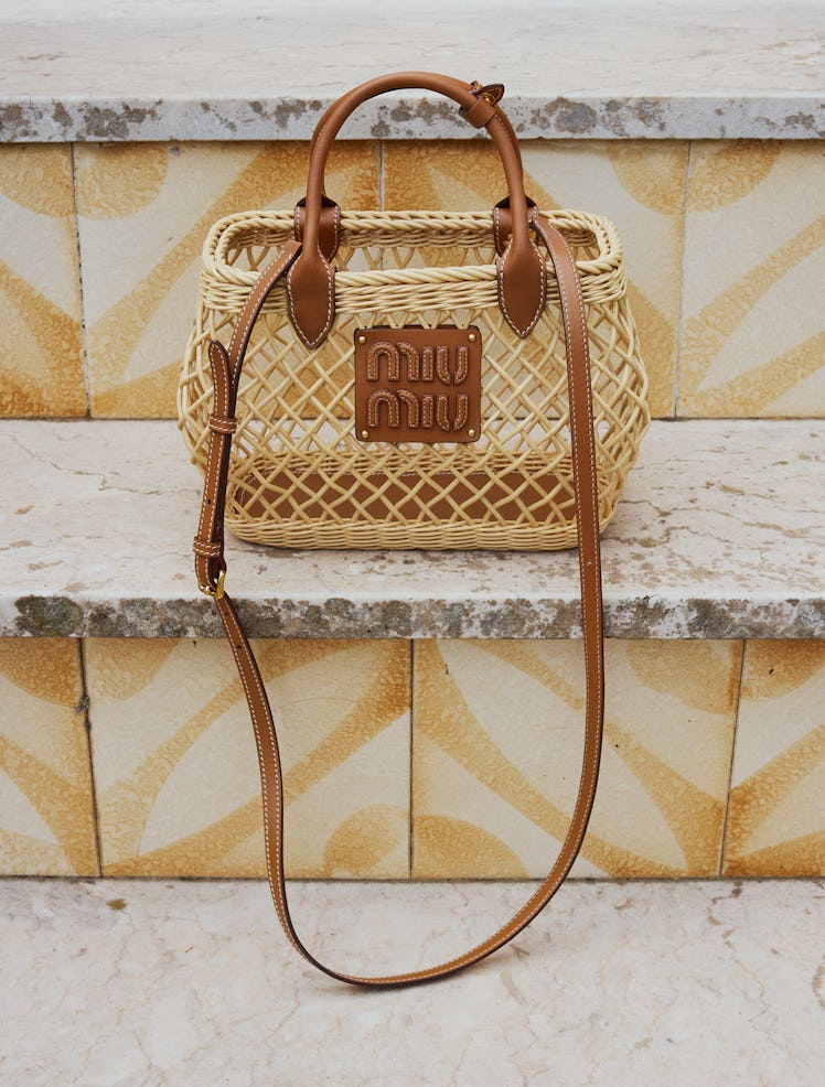 Women’s Wicker Top Handle Bag