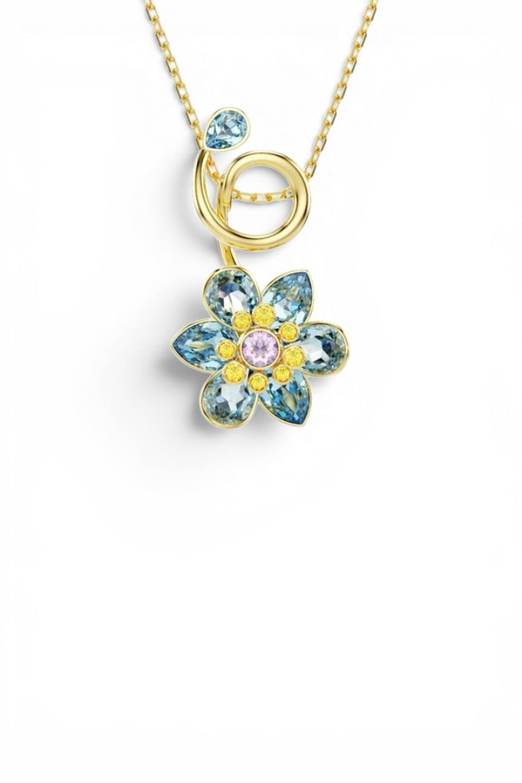 Luxury Azure Bloom Pendant
