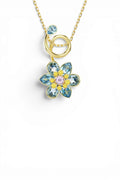 Luxury Azure Bloom Pendant