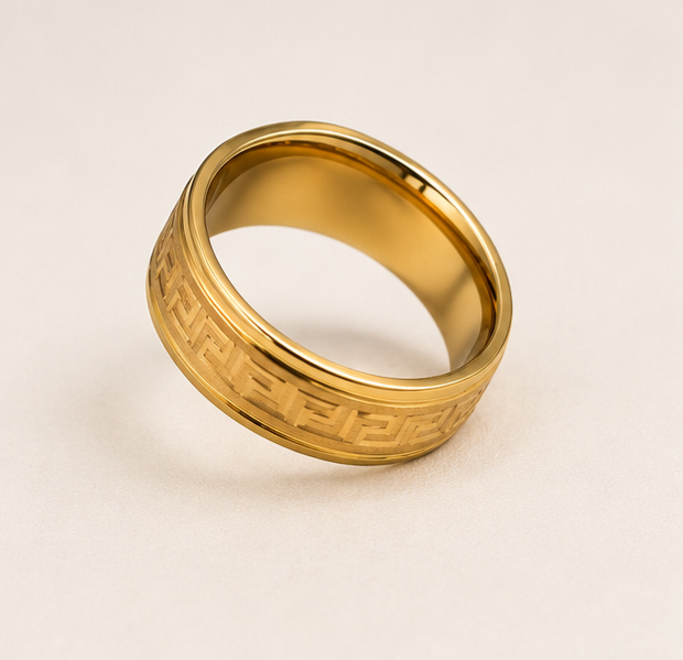 Luxury Greek-Pattern Ring