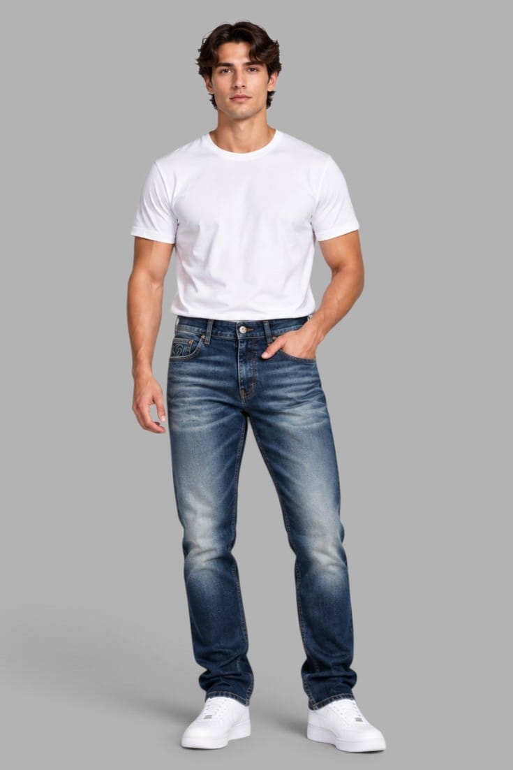 Royal Indigo Graphic Denim