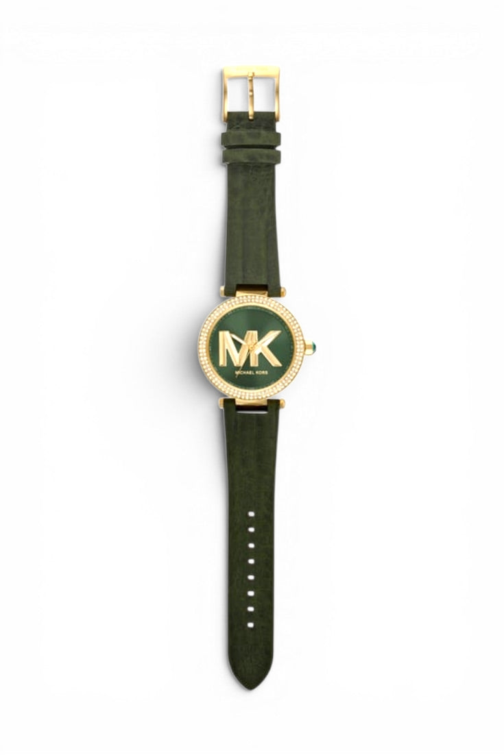 Emerald Monogram Crystal Watch