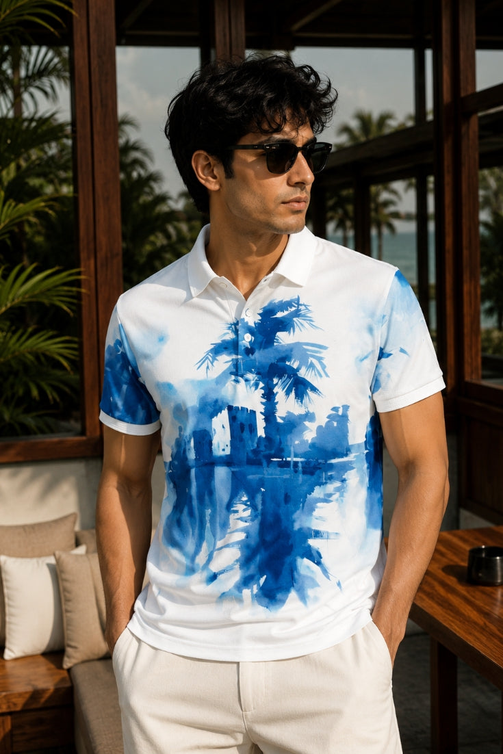 Printed Collar T-shirts