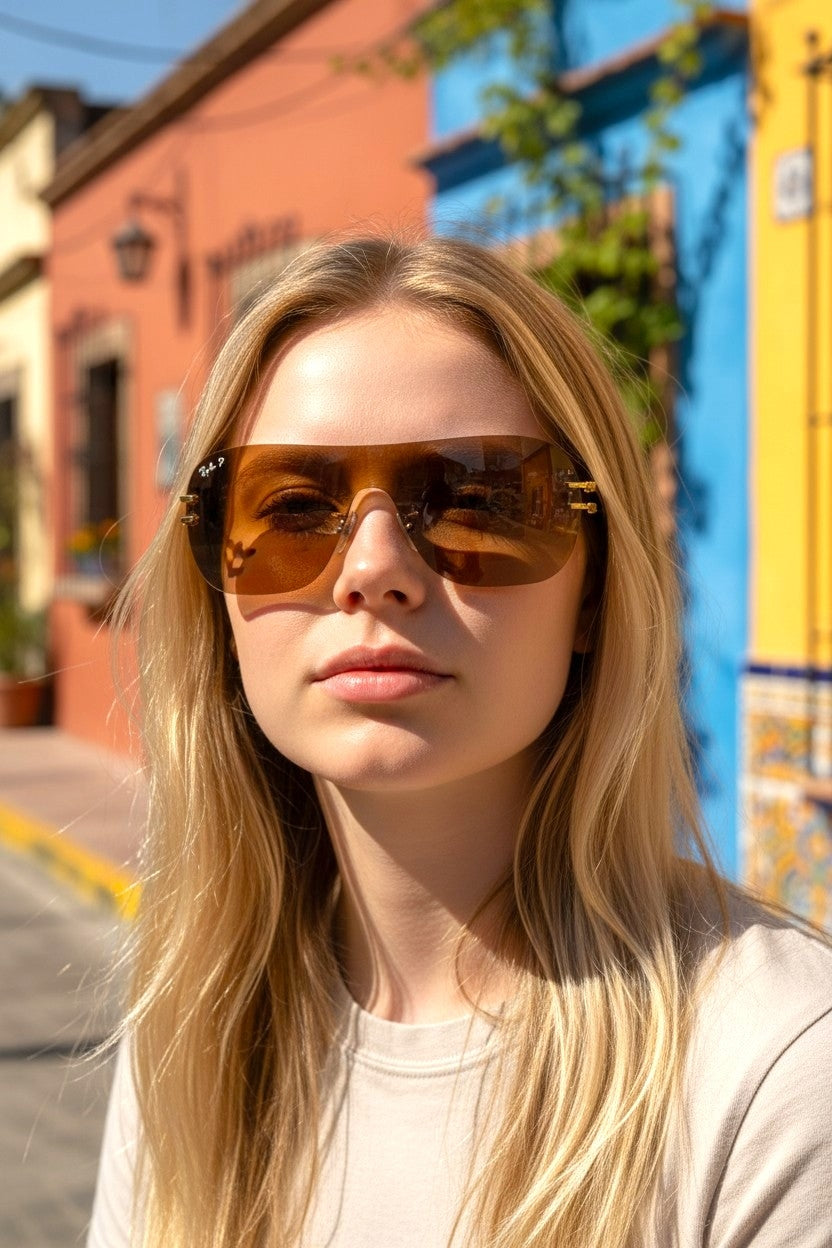 Rimless Shield Sunglasses