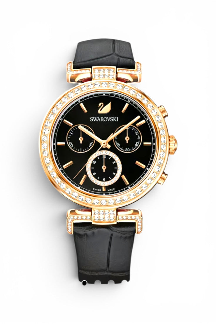 Noir Crystal Luxe Chronograph