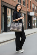 Women’s Geometric Canvas Tote Bag